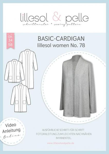 Papierschnittmuster lillesol women No.78 Basic-Caridgan